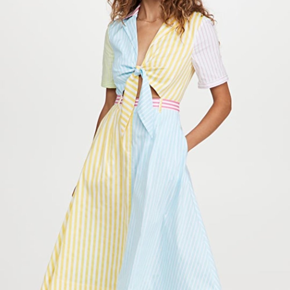 COPY - STAUD STRIPED GIORGIANNA DRESS